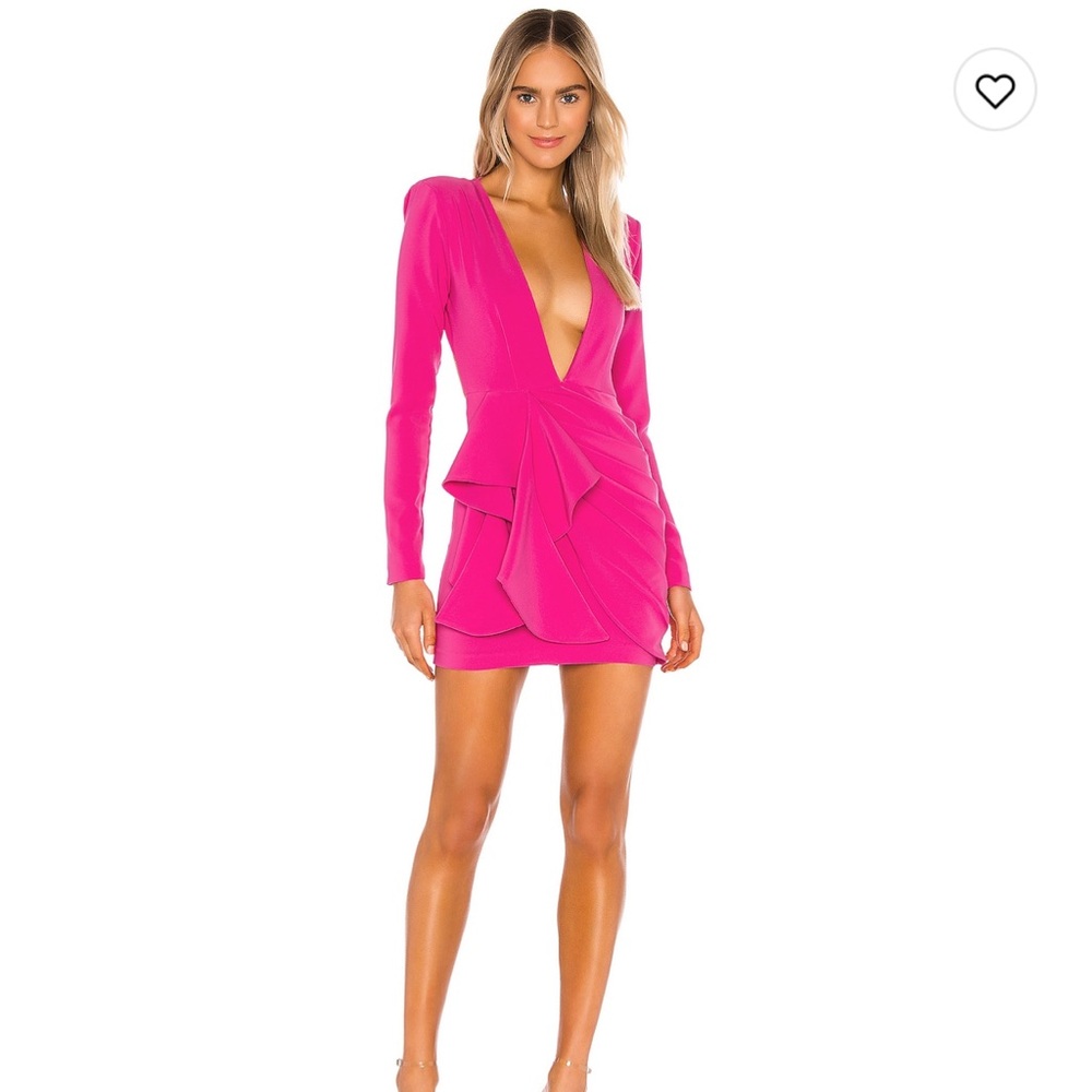 Micheal Costello X Revolve Fena Mini Dress in Fuchsia